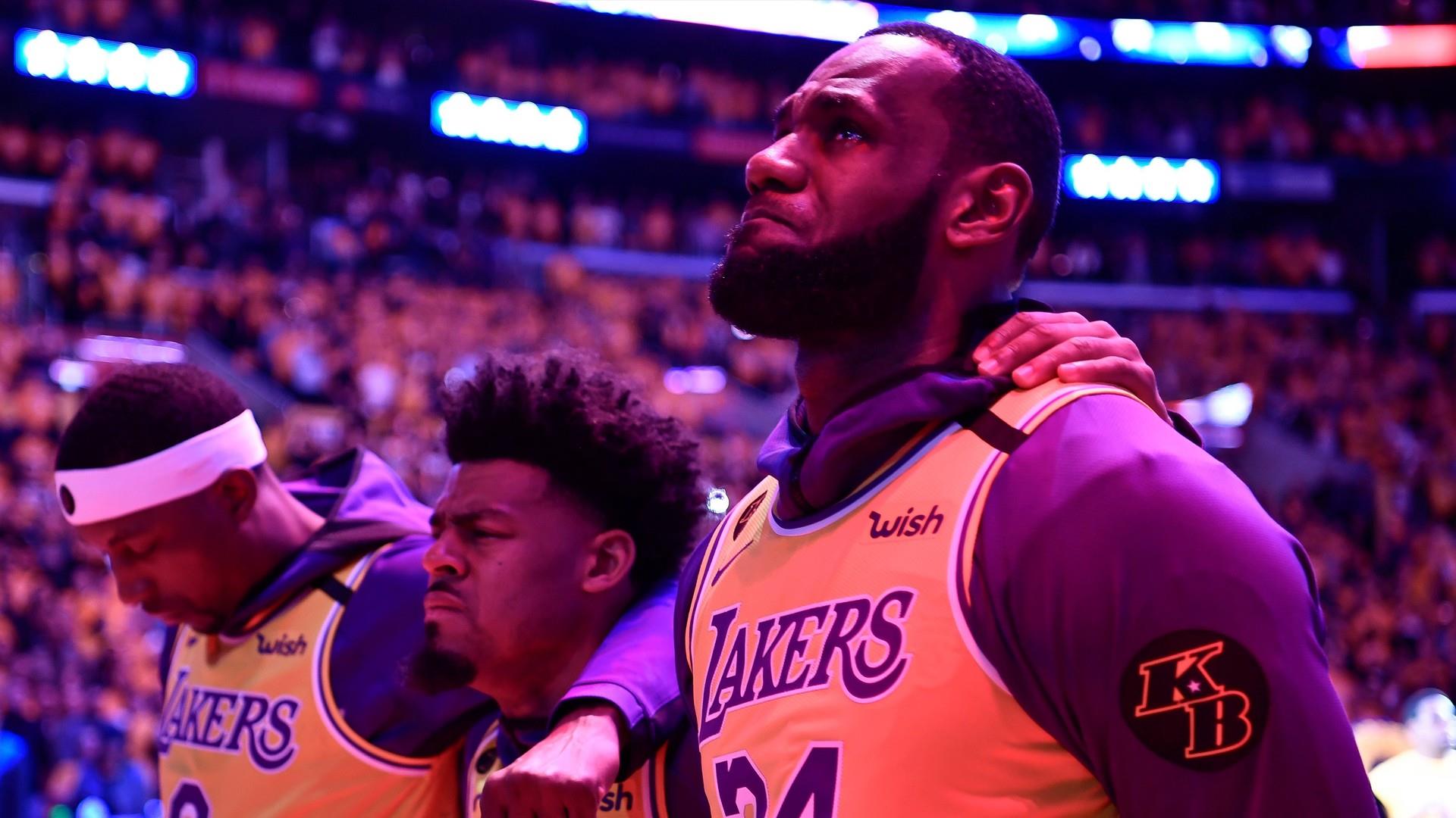 LeBron leads Lakers in emotional tribute for Kobe Bryant