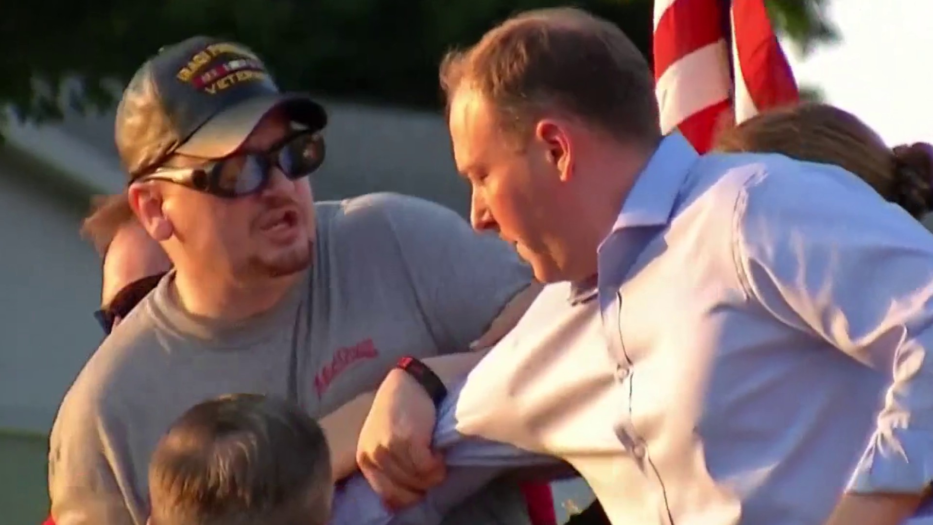 . Rep. Lee Zeldin attacked on stage at New York campaign event