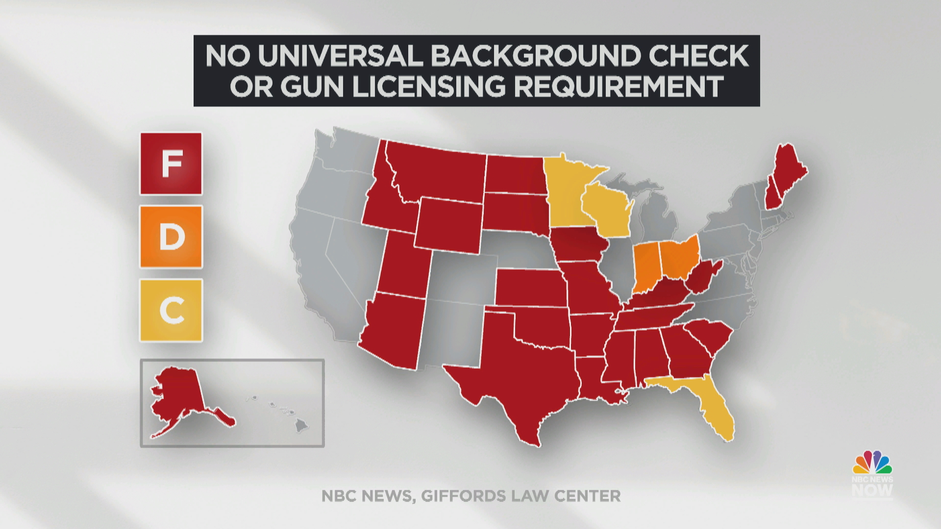 Universal background checks, gun licenses not required in 30 states