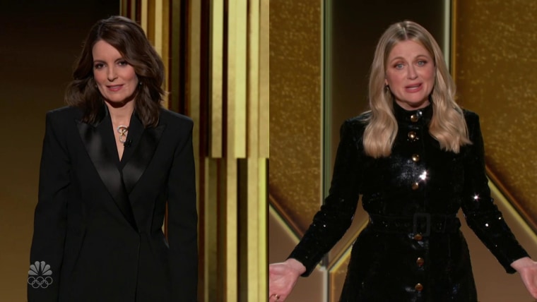 Tina Fey, Amy Poehler skewer the group behind the ceremony