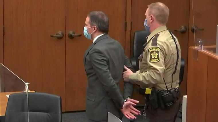Watch Derek Chauvin listen to verdict, walk out of courtroom in handcuffs